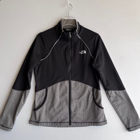 The North Face Women 100 Cider Full Zip Jacket Black Gray Size M Athleisure - Picture 2 of 7